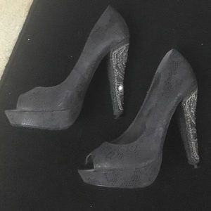 Decorated Grey Heels